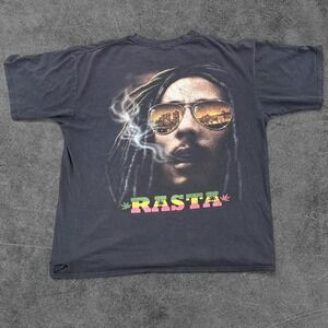 Vintage‎ Y2K Bob Marley "Rasta" Graphic Tee - Oversized 2XL Boxy Fit